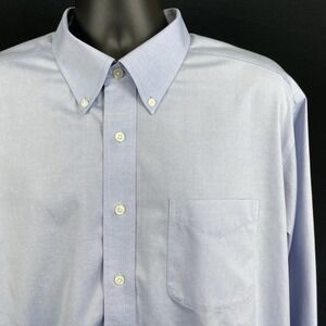 LL Bean‎ Pinpoint Oxford Shirt Men 17.5-37 Blue Traditional Fit 251423  NWOT
